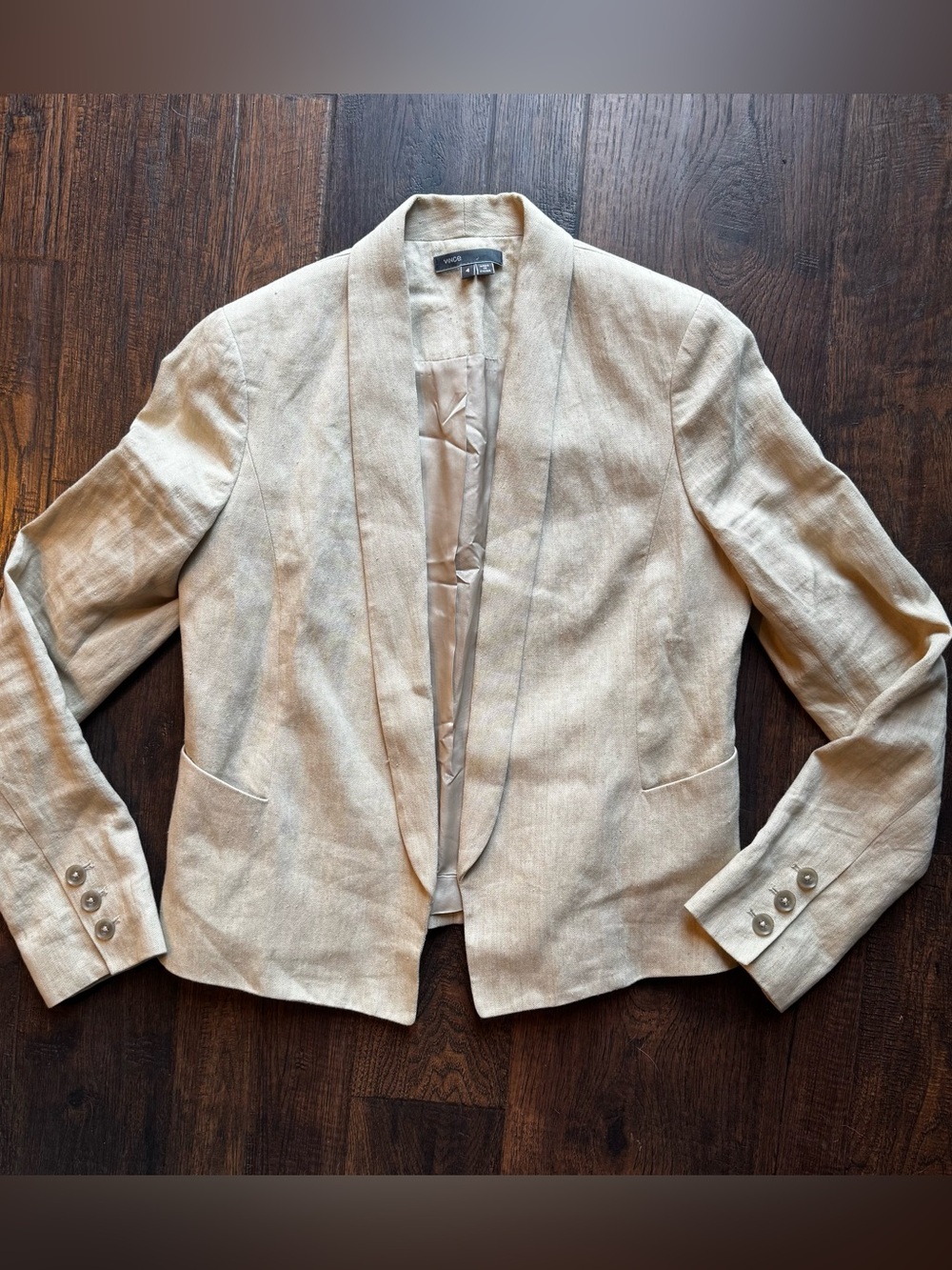 Vince Cotton Linen Blazer